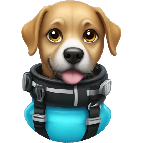 Dog in scuba gear  emoji