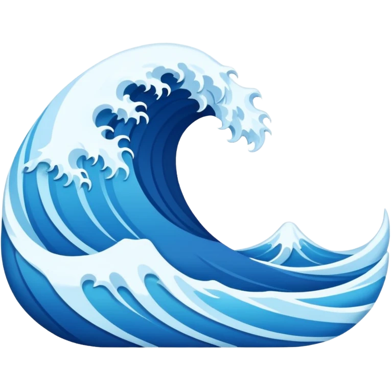 blue ocean vibes, tranquil waves, serene, calming, minimal emoji