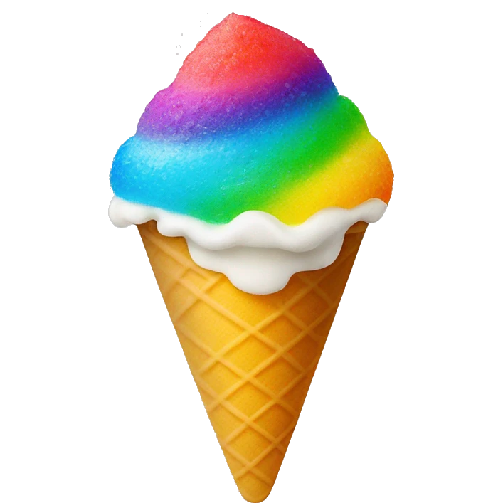 Rainbow shave ice emoji