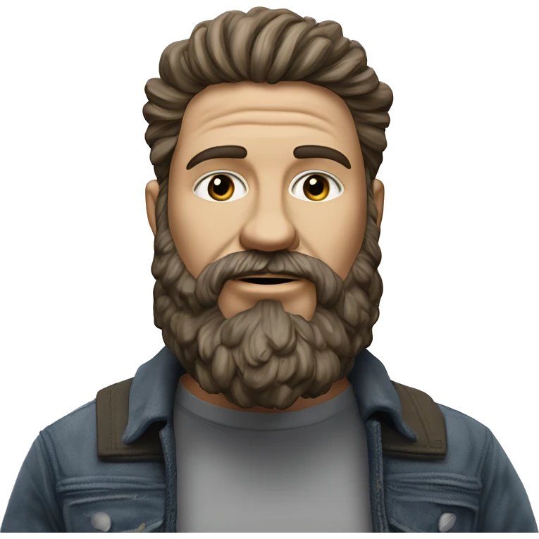 A hyperrealistic 3D artwork featuring a парень в худи на голове капюшон wear like  bursting through a card, with dramatic lighting, monochromatic palette, and intricate details. The bearded , emerges lifelike from the card's surface in a cinematic  emoji