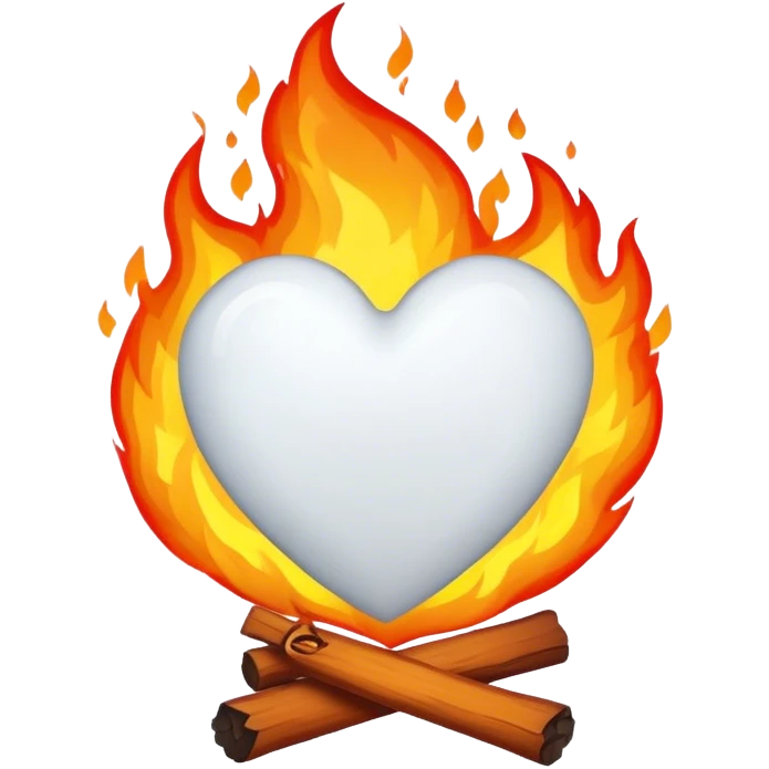 White love near with fire  emoji