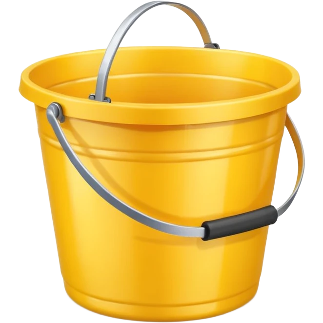 yellow plastic bucket with a handle emoji