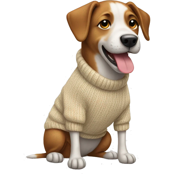 Dog wearing a sweater  emoji