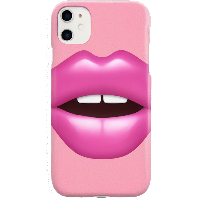 Pink rhode lipgloss phone case emoji