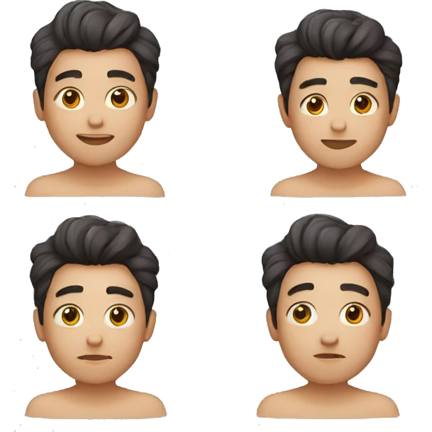 Niño guapo con pecas emoji
