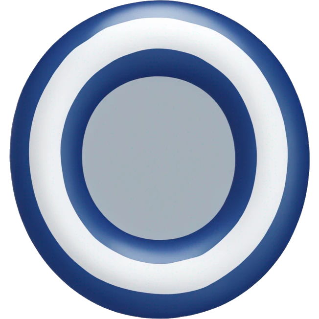 inflatable floating navy blue ring with white stripes  emoji