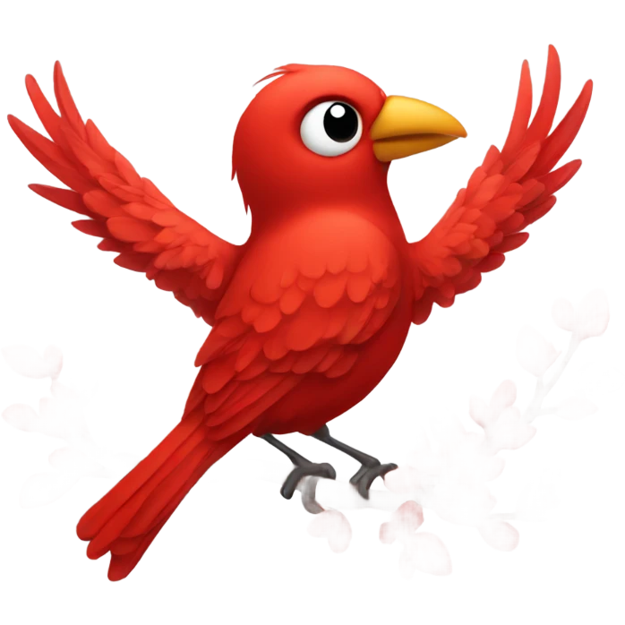 Red bird  emoji