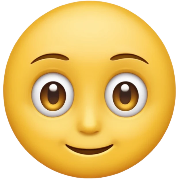 Classic emoji face, wide eyes looking, side eye emoji