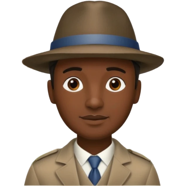 Homme. Créole réunionnais avec chapeau Tour Eiffel  emoji