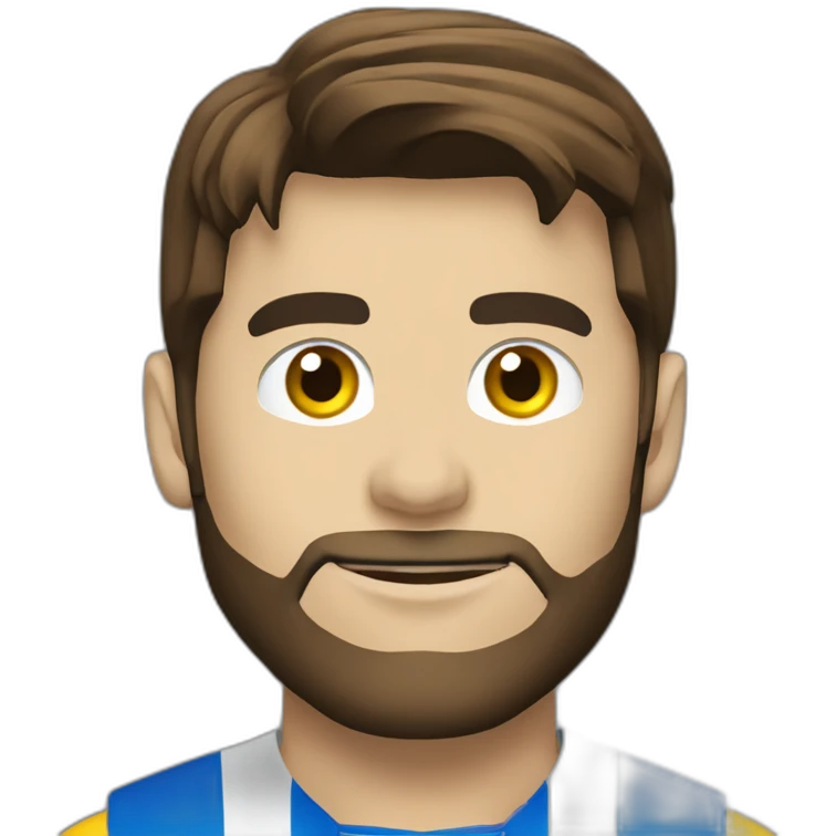 Leonel messi mecanico con excavadora color amarilla emoji