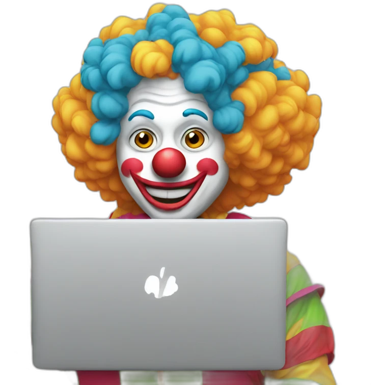 Clown with laptop emoji
