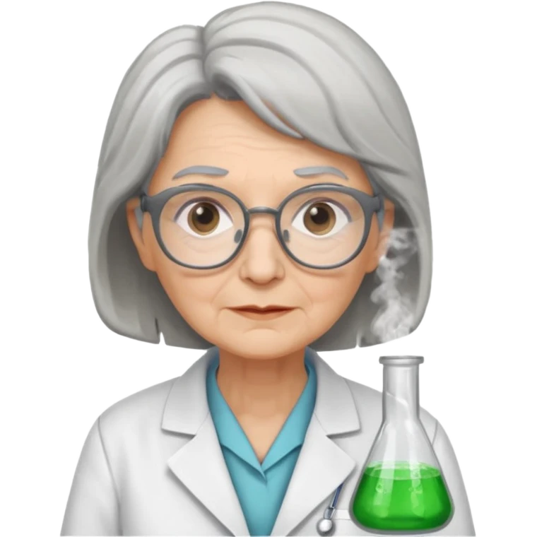 scientist professor old woman emoji