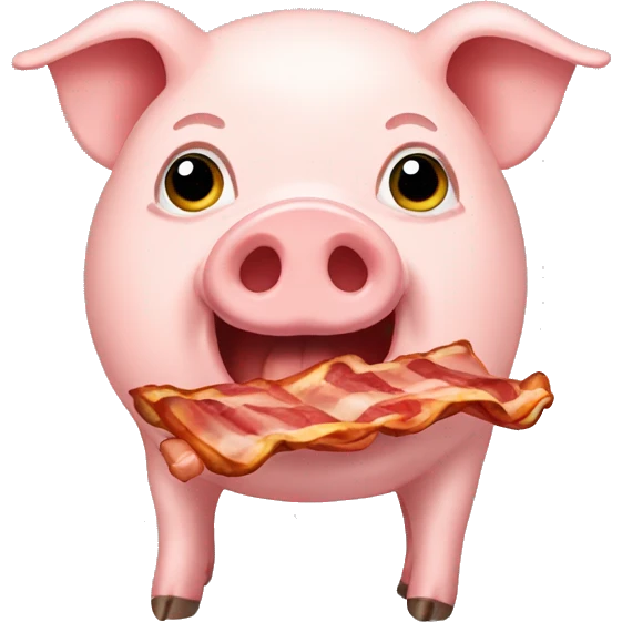 Pig with bacon  emoji