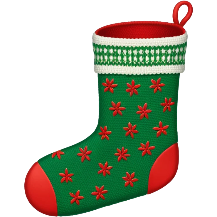 green christmas sock emoji