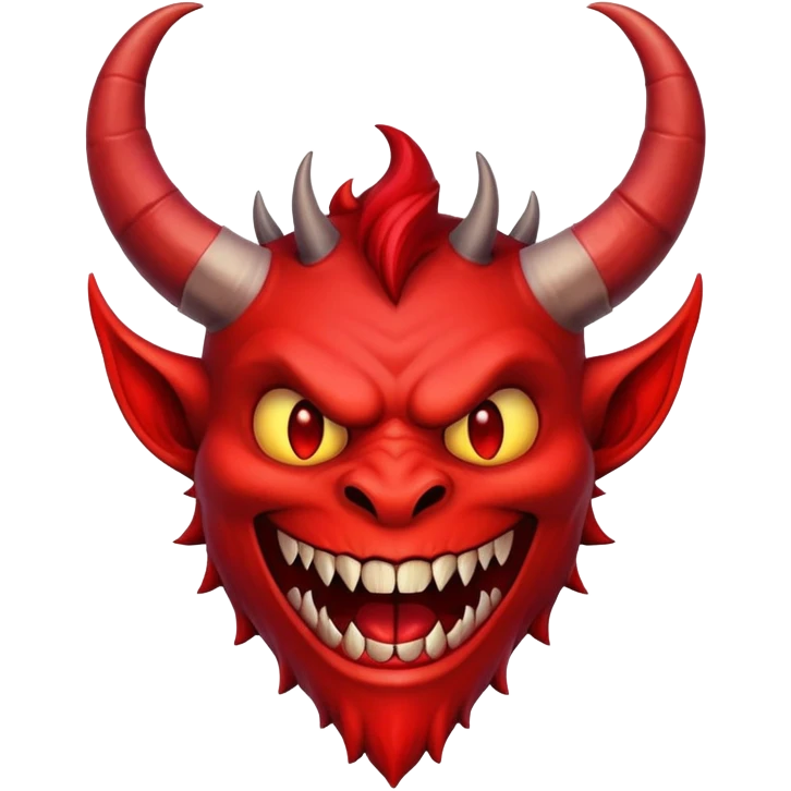 red smiling demonic emoji