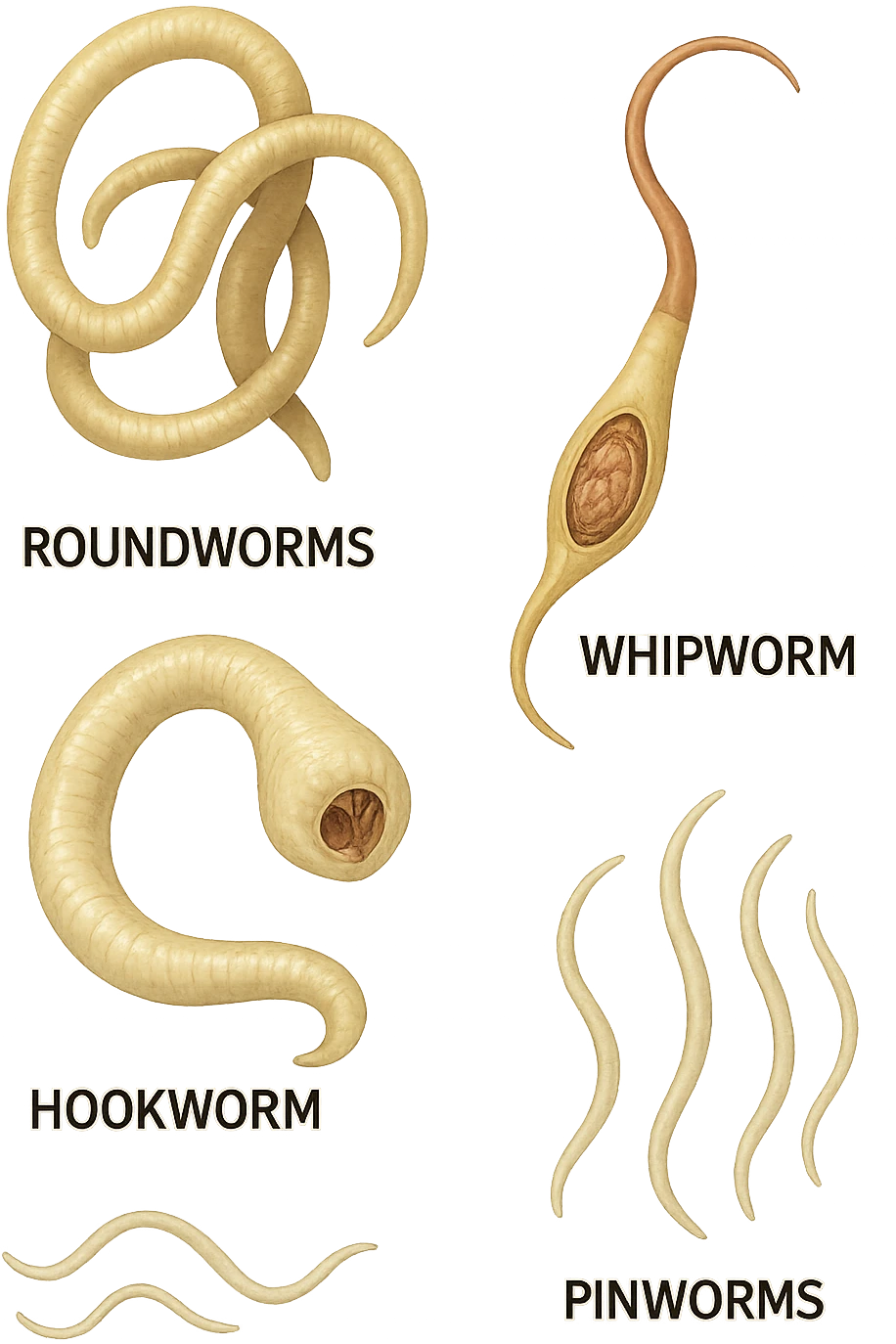 parassiti intestinali senza sfondo emoji