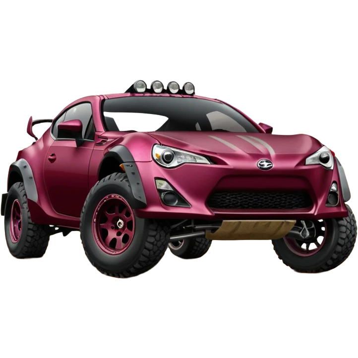 Distressed rusty old Extended wheelbase 2013 scion fr-s dark black cherry 4wd monster Baja desert stadium racer  emoji