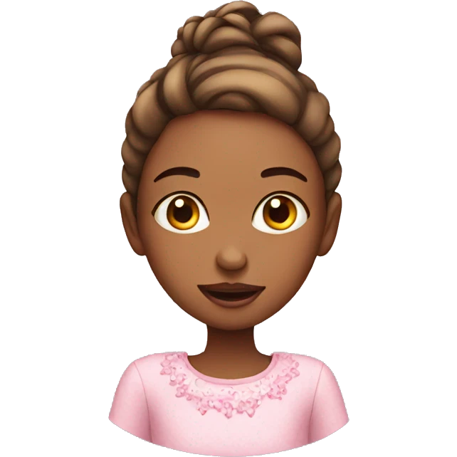 Girl with cake on her face emoji
