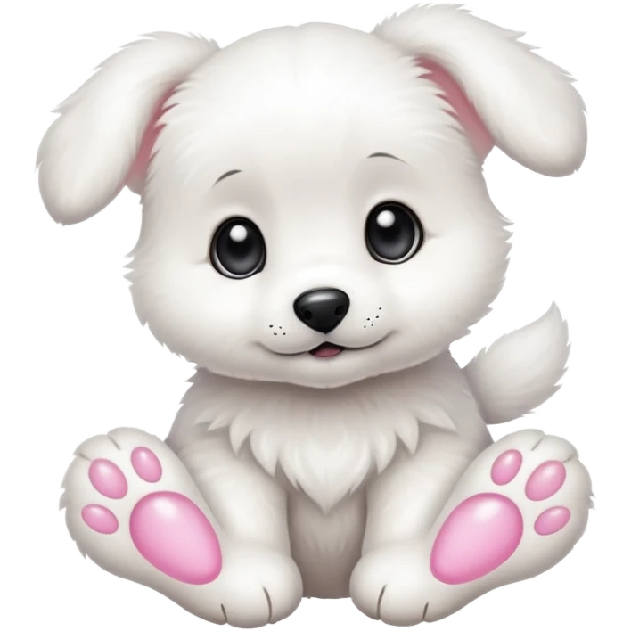 Little white puppy paws emoji