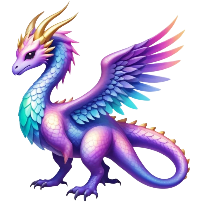 Epic divine legendary complex detailed iridescent gradients aesthetic-Fakémon-creature-scenery emoji