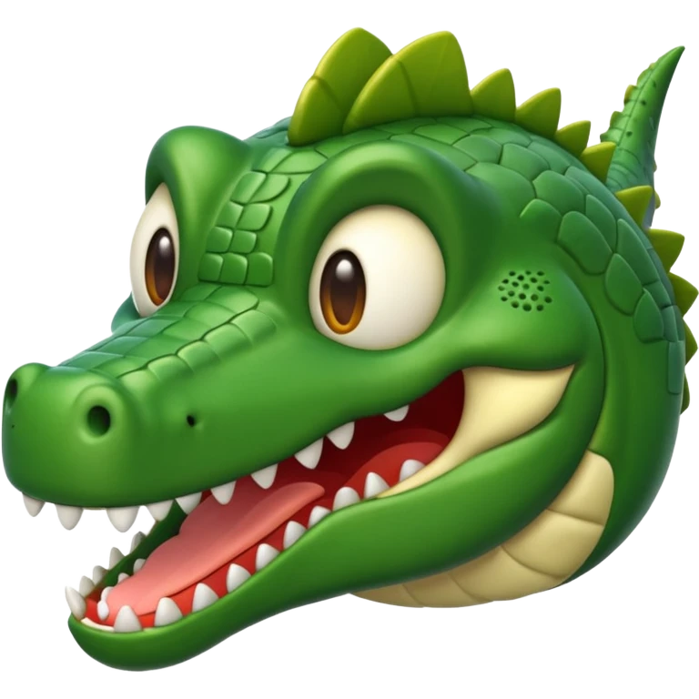 Crea un emoji de avión con cara de cocodrilo emoji