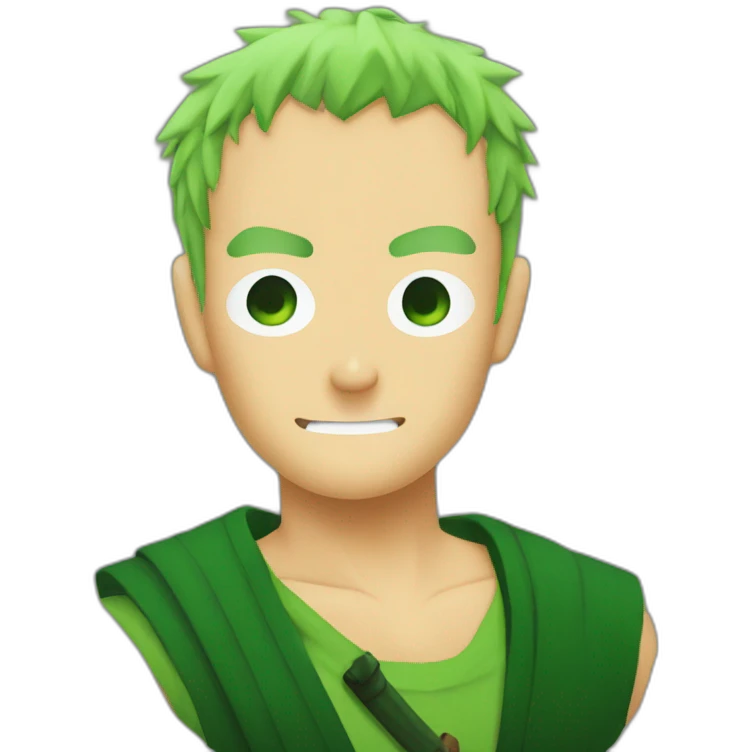 Zoro drink a beer emoji