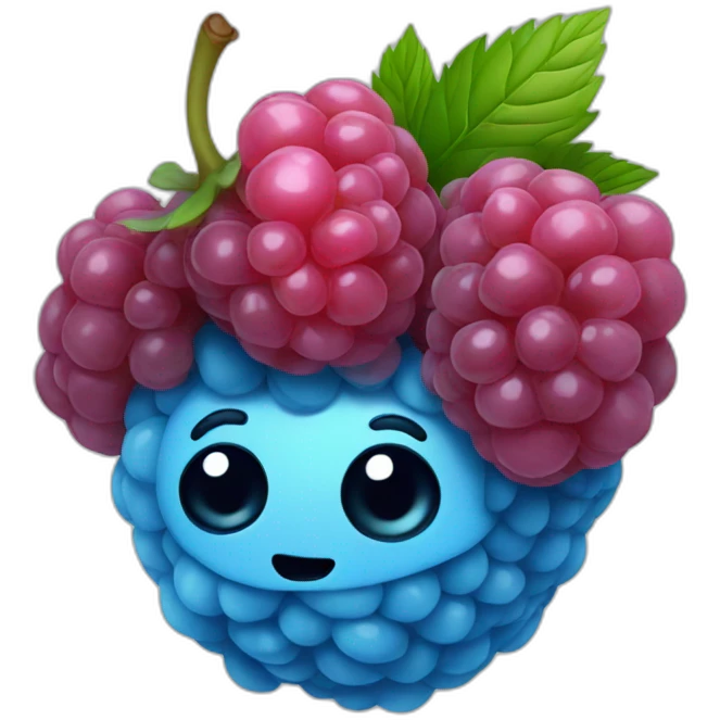 Blue raspberry emoji