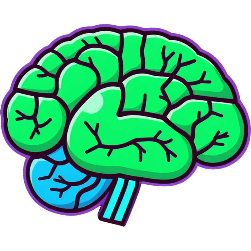 magic brain with glowing effects emoji