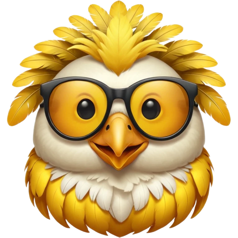cool happy bird with sunglassess  emoji