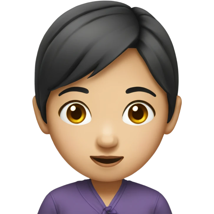 curious asian girl emoji