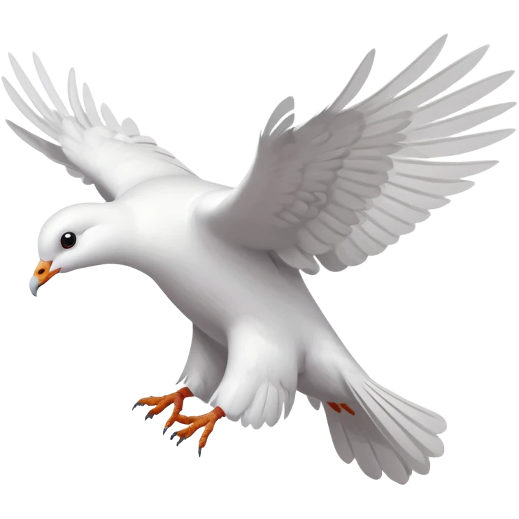 white pigeon flying from top emoji