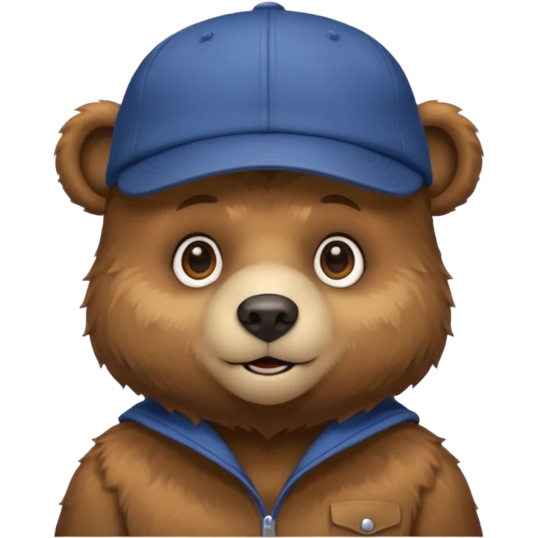 Bear with cap emoji
