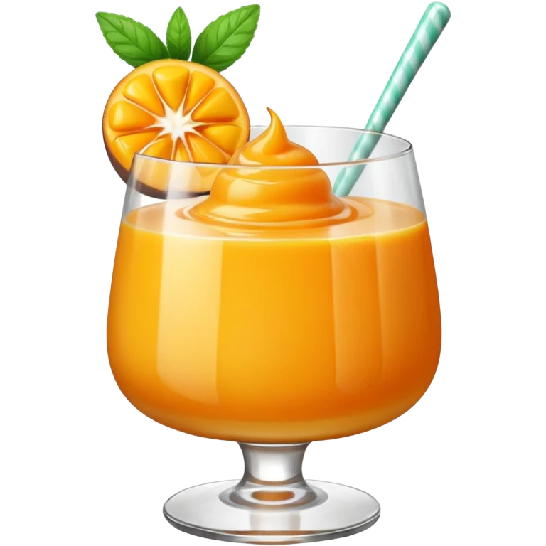 mango pudding in fancy glass emoji