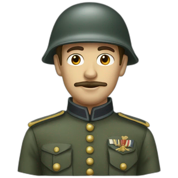 french 1900 army man emoji