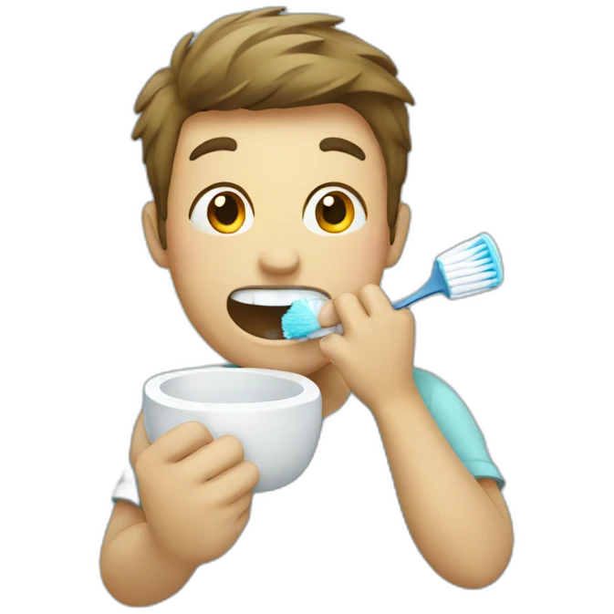 Brushing teeth emoji