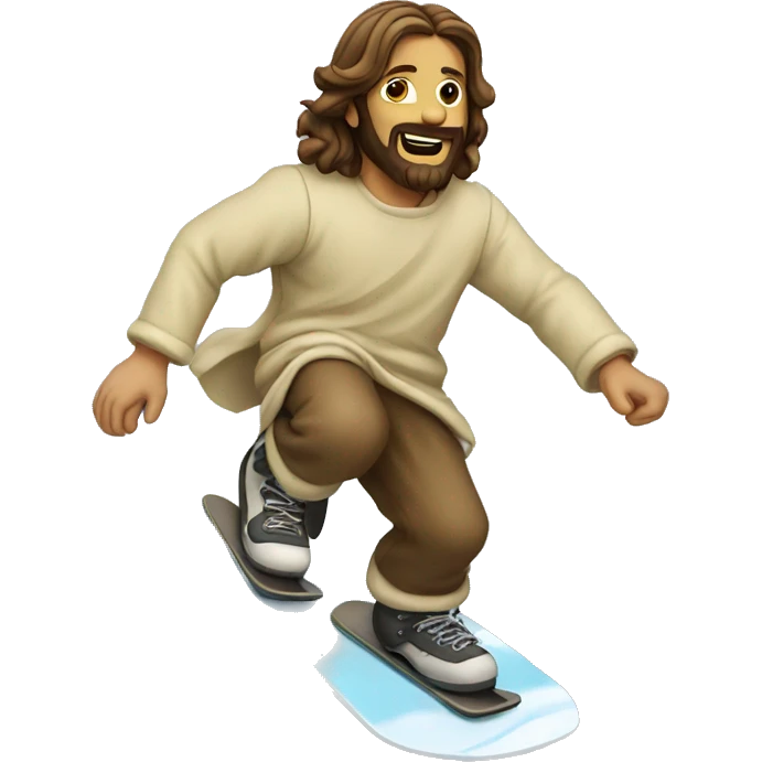 Jesus snowboarding  emoji