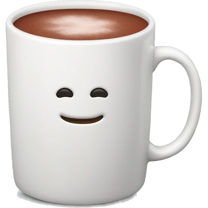 Red mug full of hot cocoa emoji