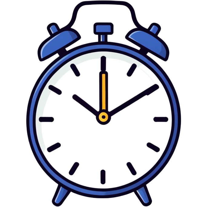 clock cartoonish sticker style emoji