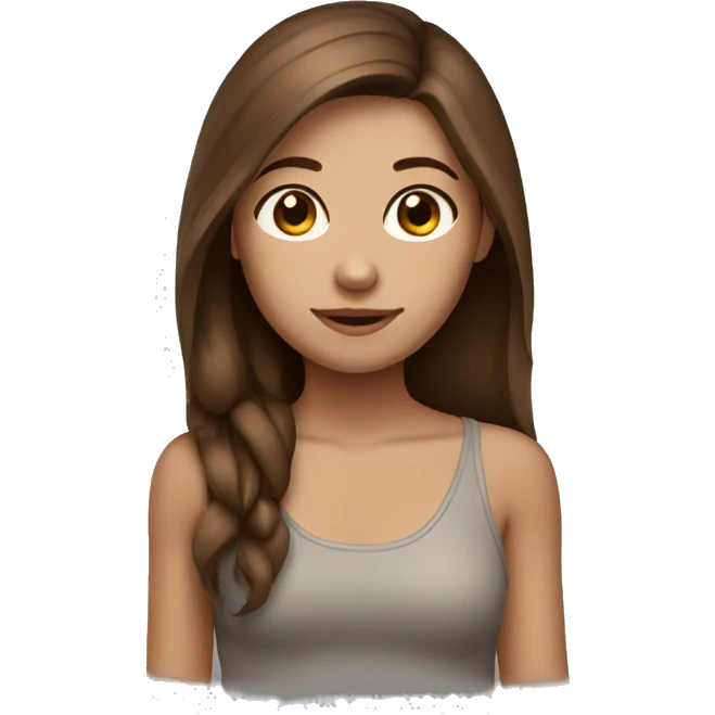 Skiny girl with brown hair emoji