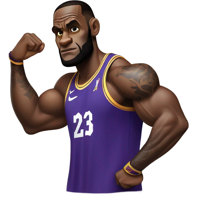 lebron james flexing emoji