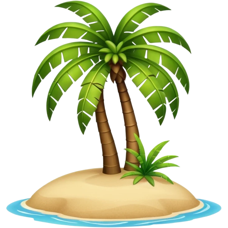 palm tree on a small island emoji