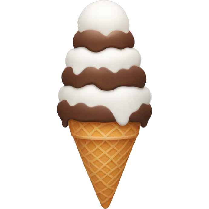 Whit ice cream  emoji