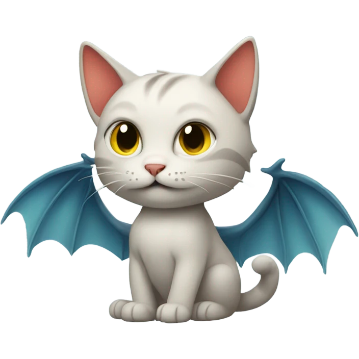 Cat with dragon wings emoji