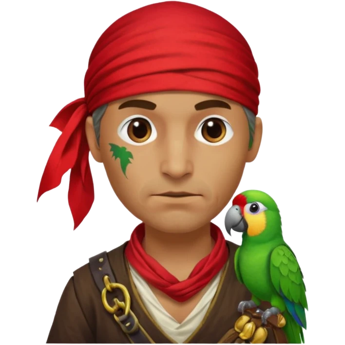 pirate and parrot emoji