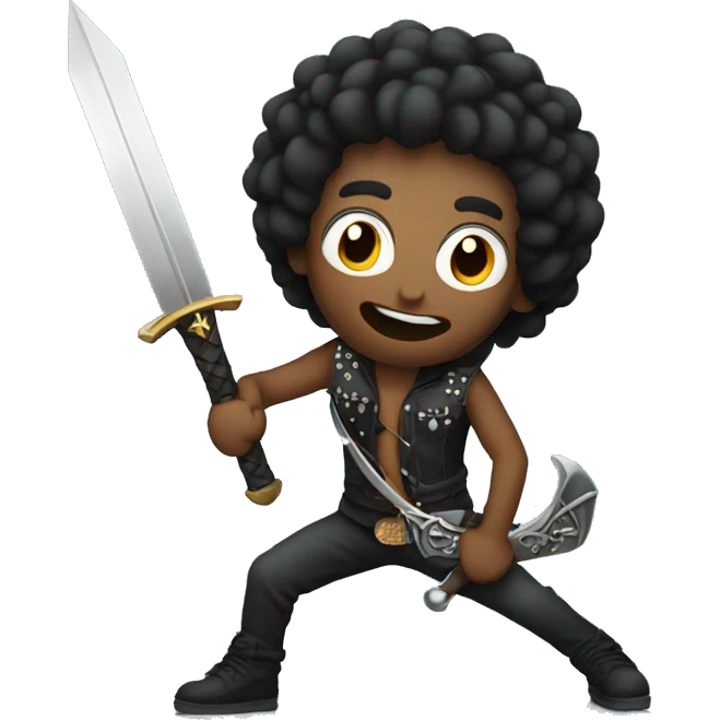Rockstar holding sword emoji