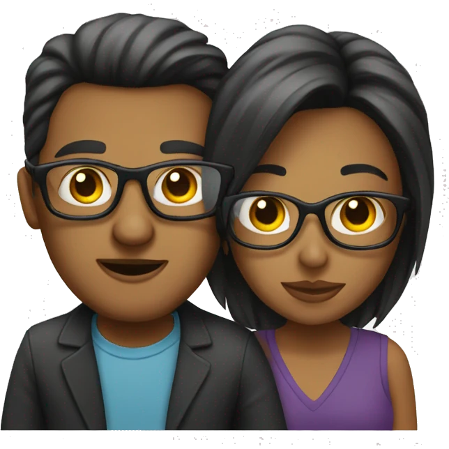 Couple à lunettes  emoji