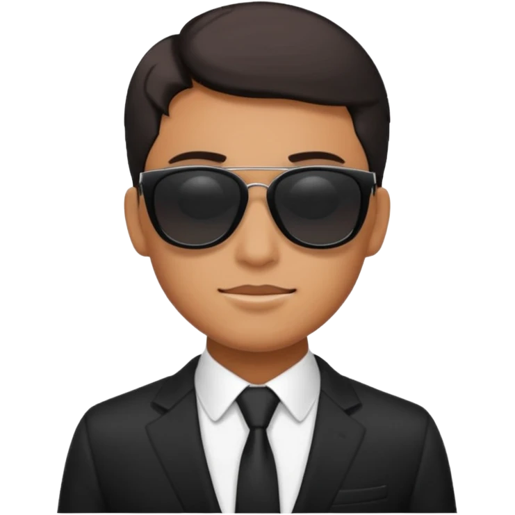 black-suited special agent wearing black sunglasses emoji