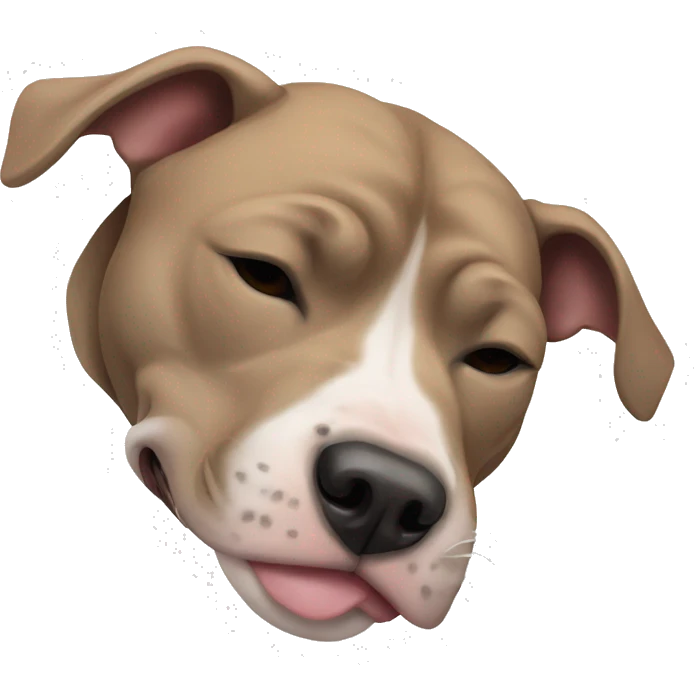 A pitbull terrier sleeping emoji