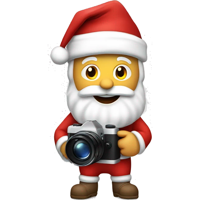 Kerstman met camera  emoji