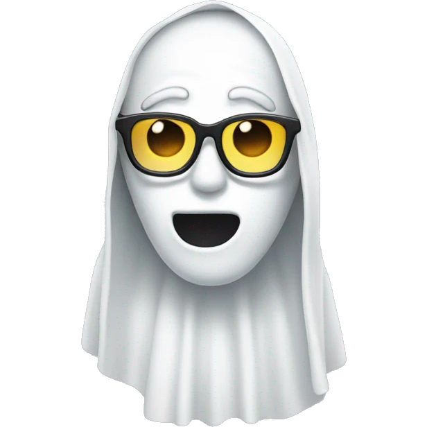 the ghost with the glasses emoji